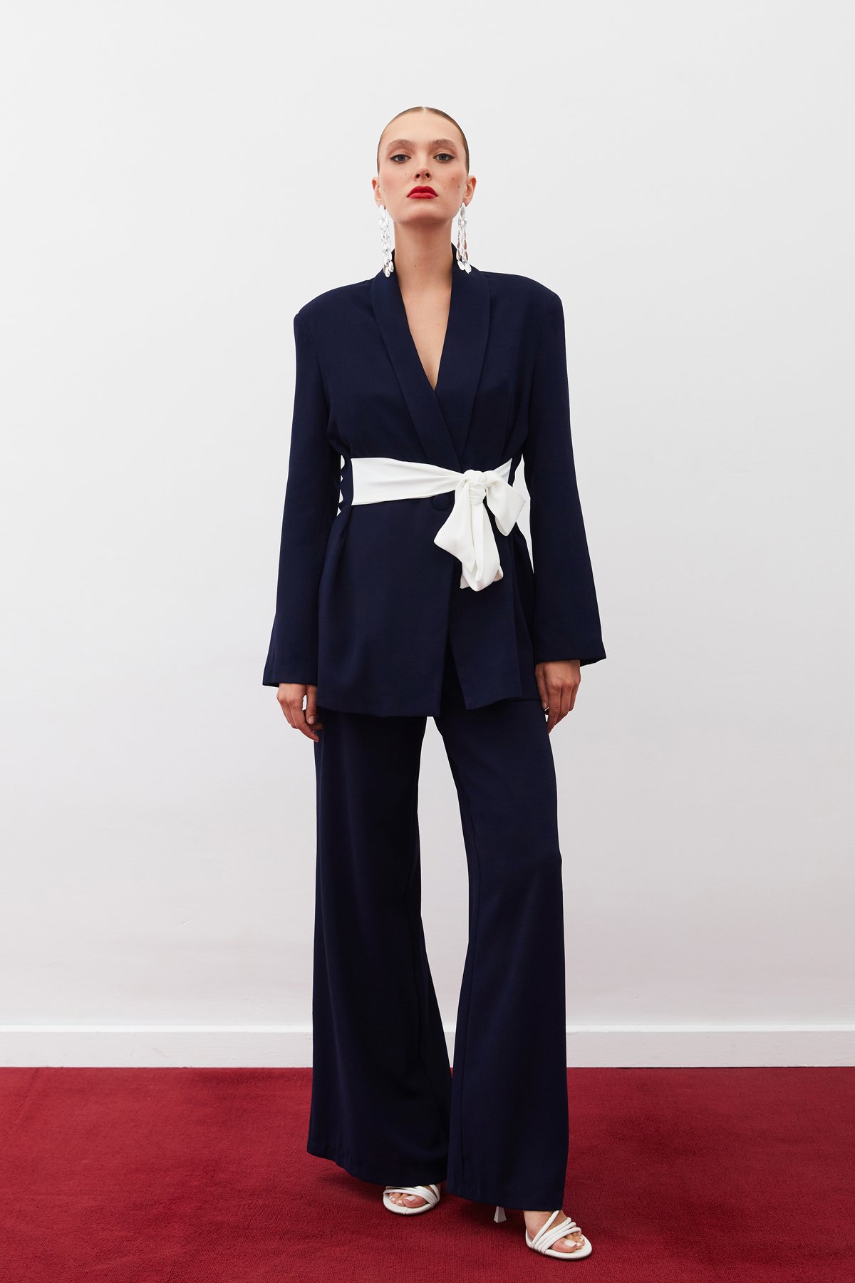 Salaş Krep Pantolon - LACİVERT