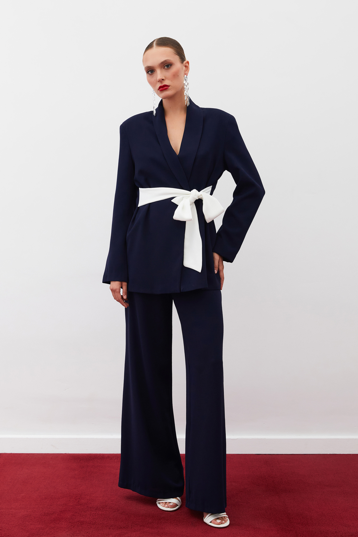 Salaş Krep Pantolon - LACİVERT