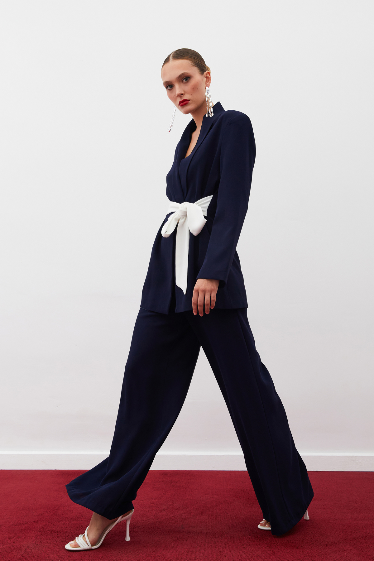 Salaş Krep Pantolon - LACİVERT