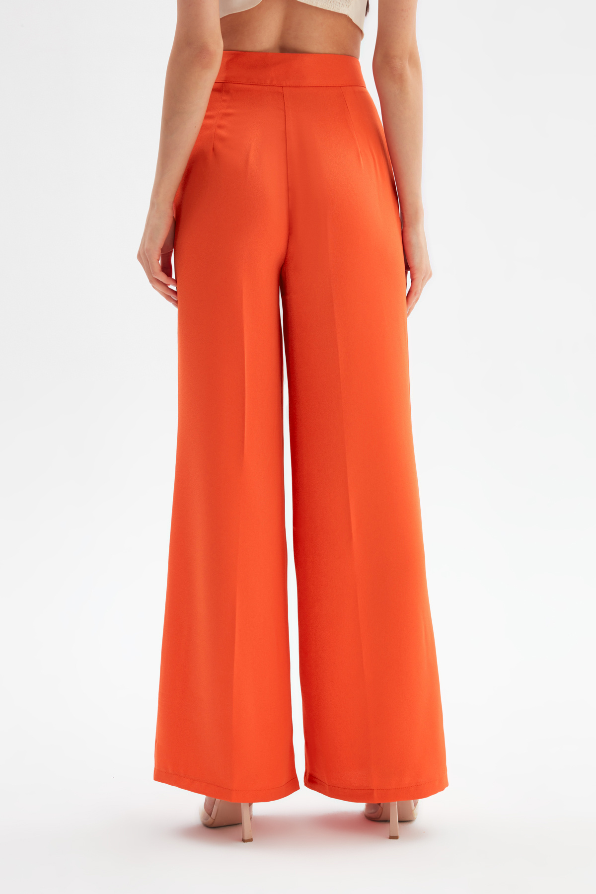 Salaş Krep Pantolon - ORANJ