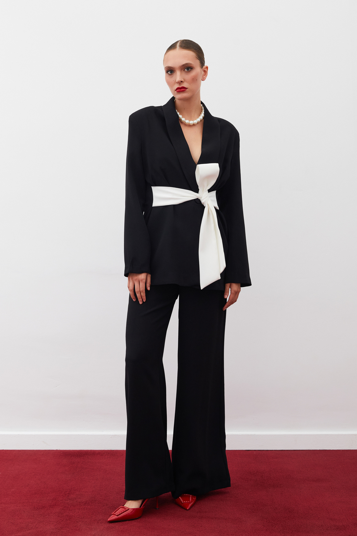 Salaş Krep Pantolon - SİYAH