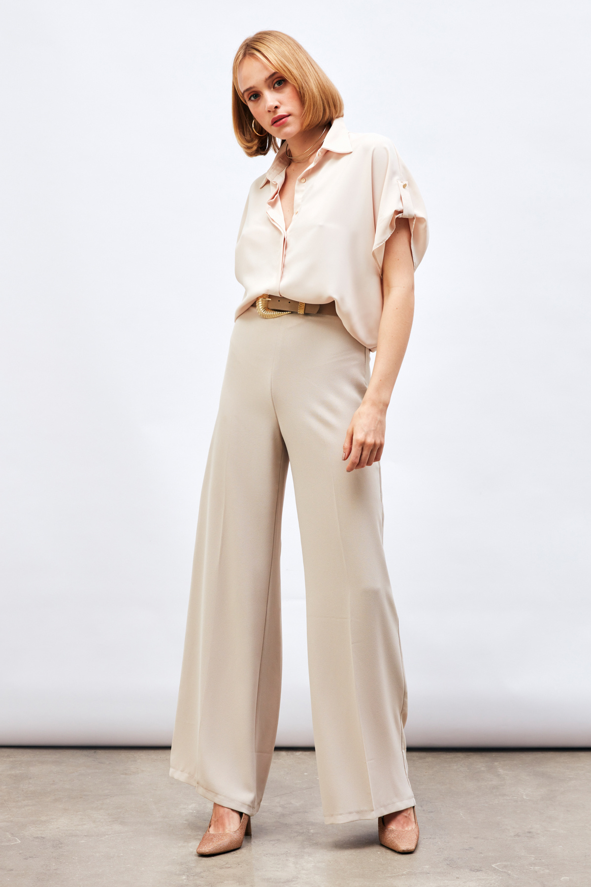 Salaş Krep Pantolon - TAŞ