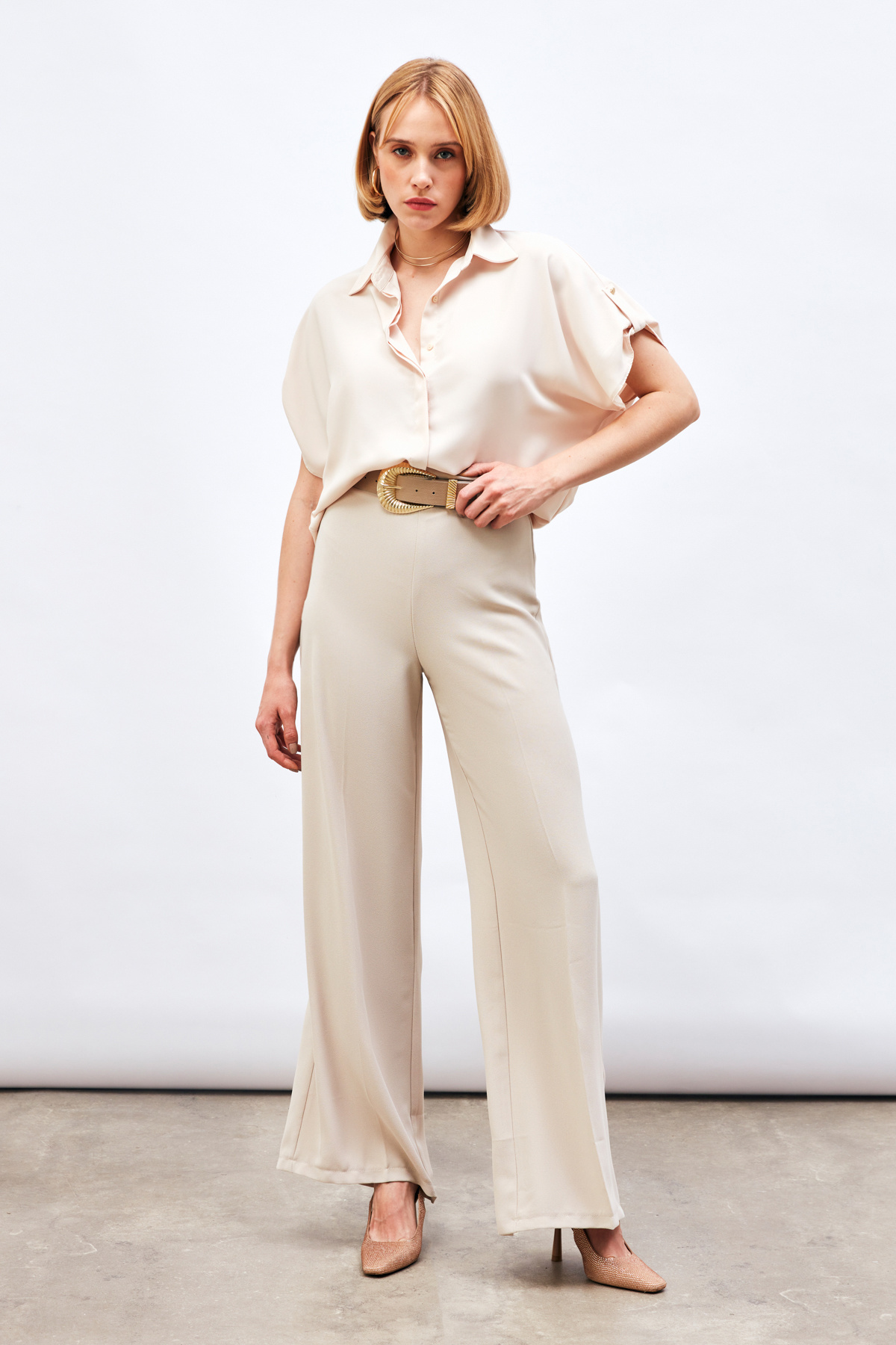 Salaş Krep Pantolon - TAŞ