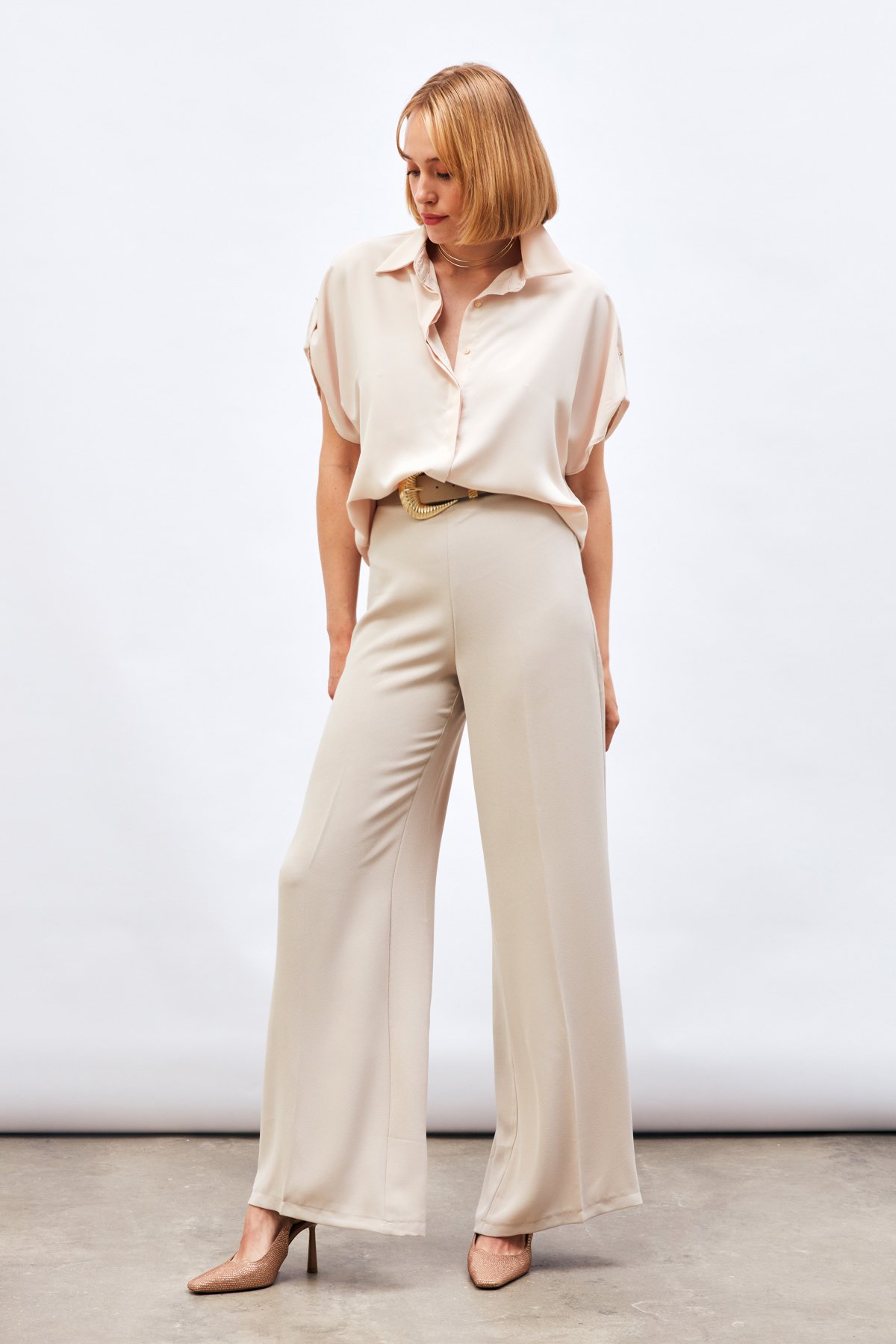 Salaş Krep Pantolon - TAŞ