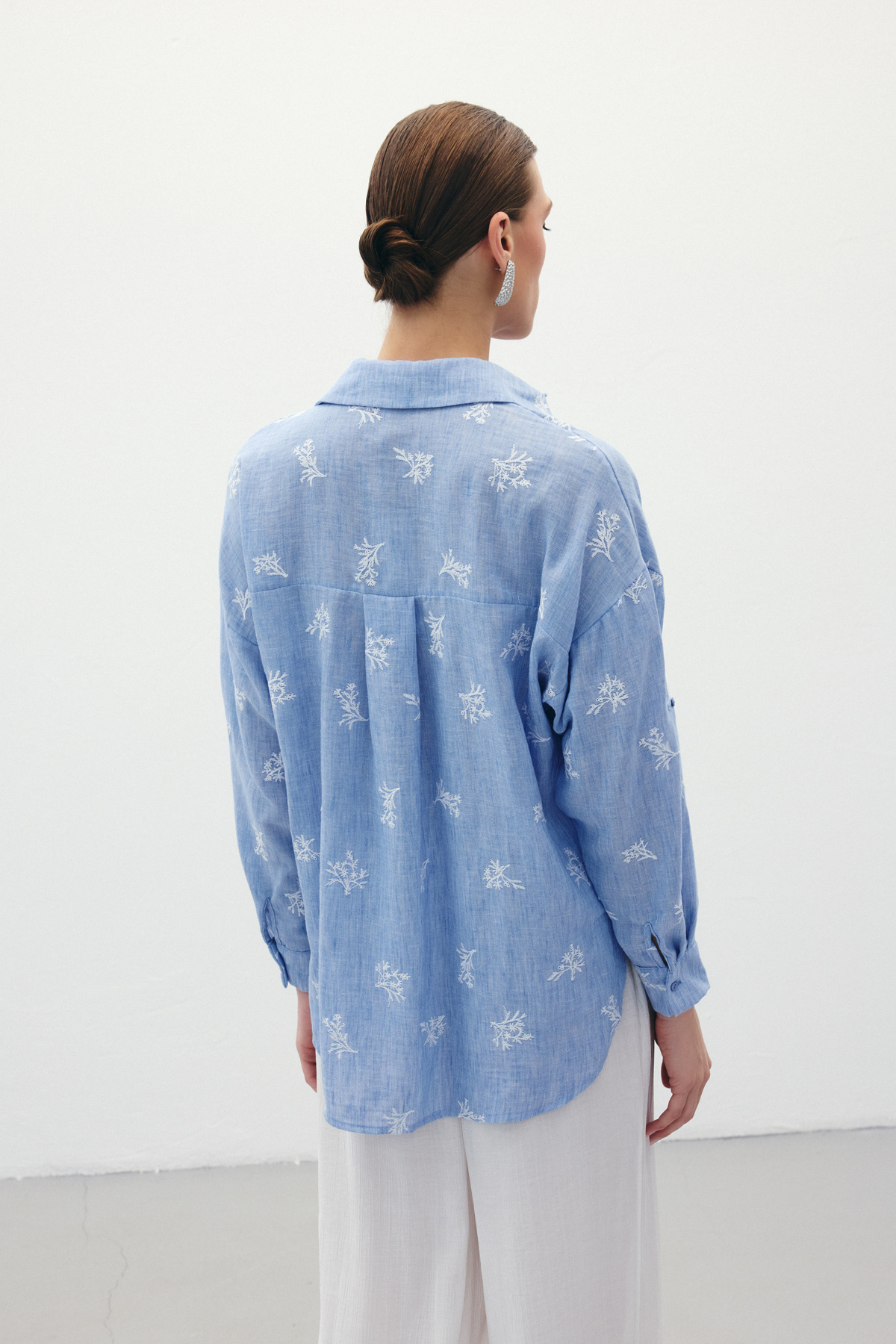 Salaş Nakışlı Gömlek - Bebe Mavi