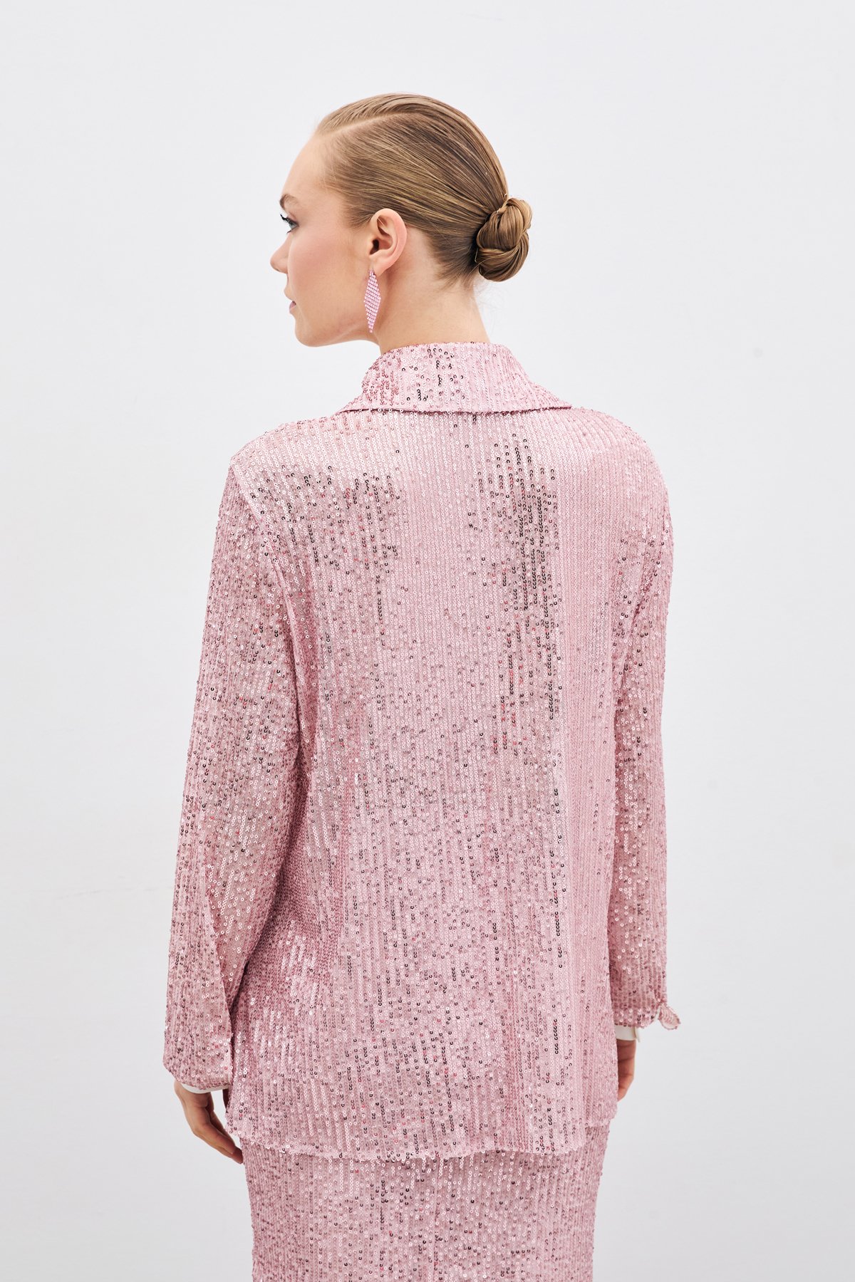 Salaş Payet Gömlek - Pudra