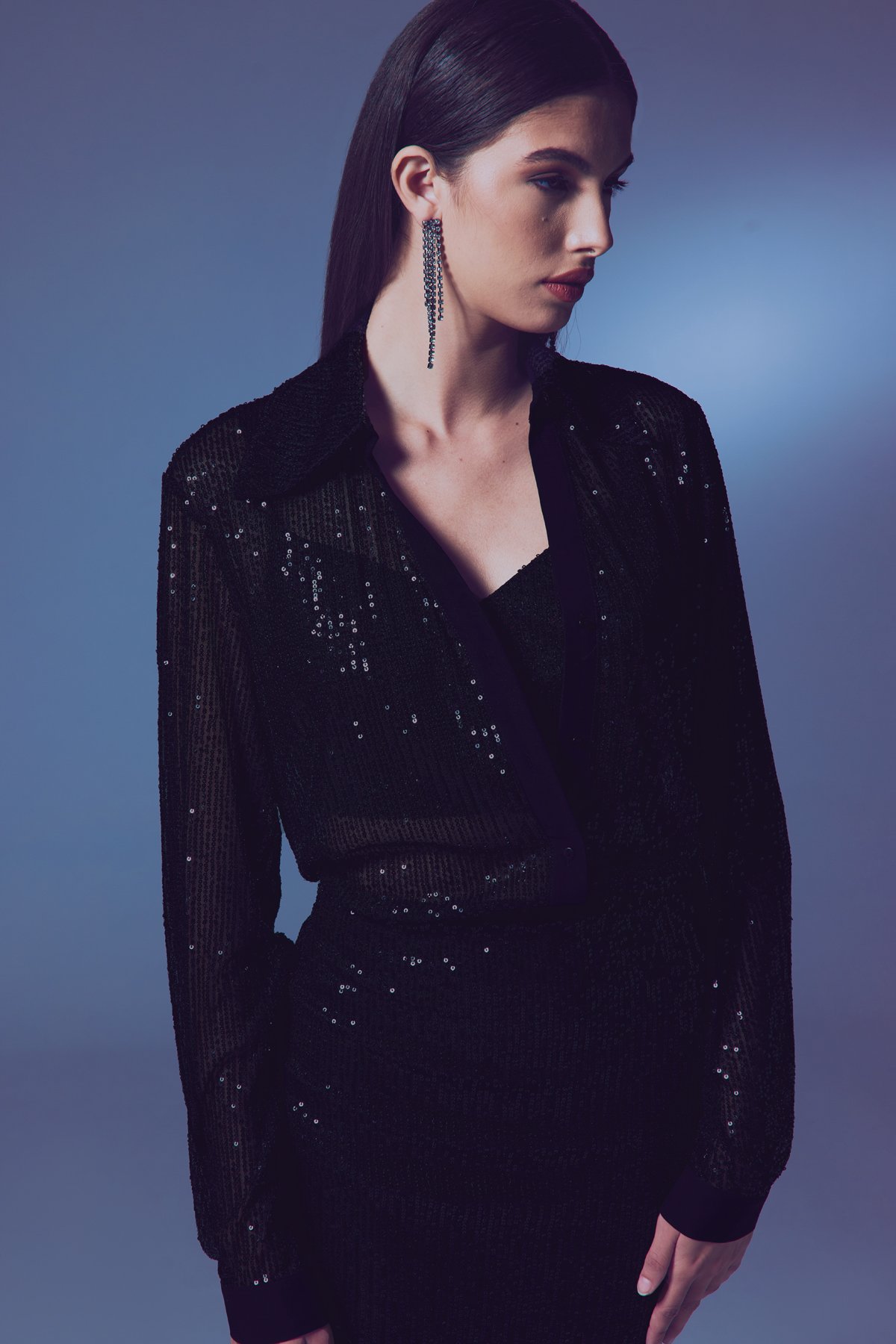 Salaş Payet Gömlek - Siyah