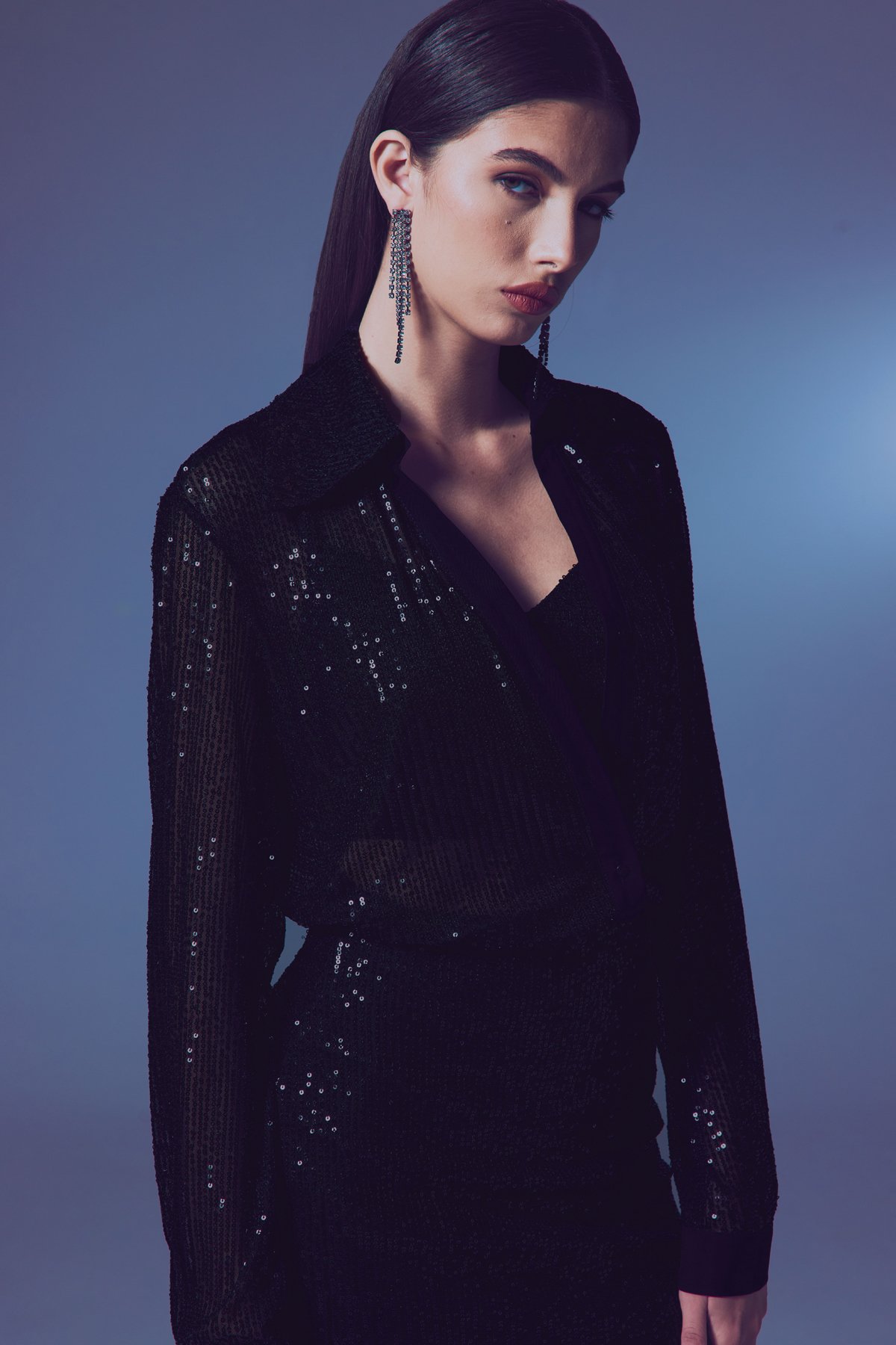 Salaş Payet Gömlek - Siyah