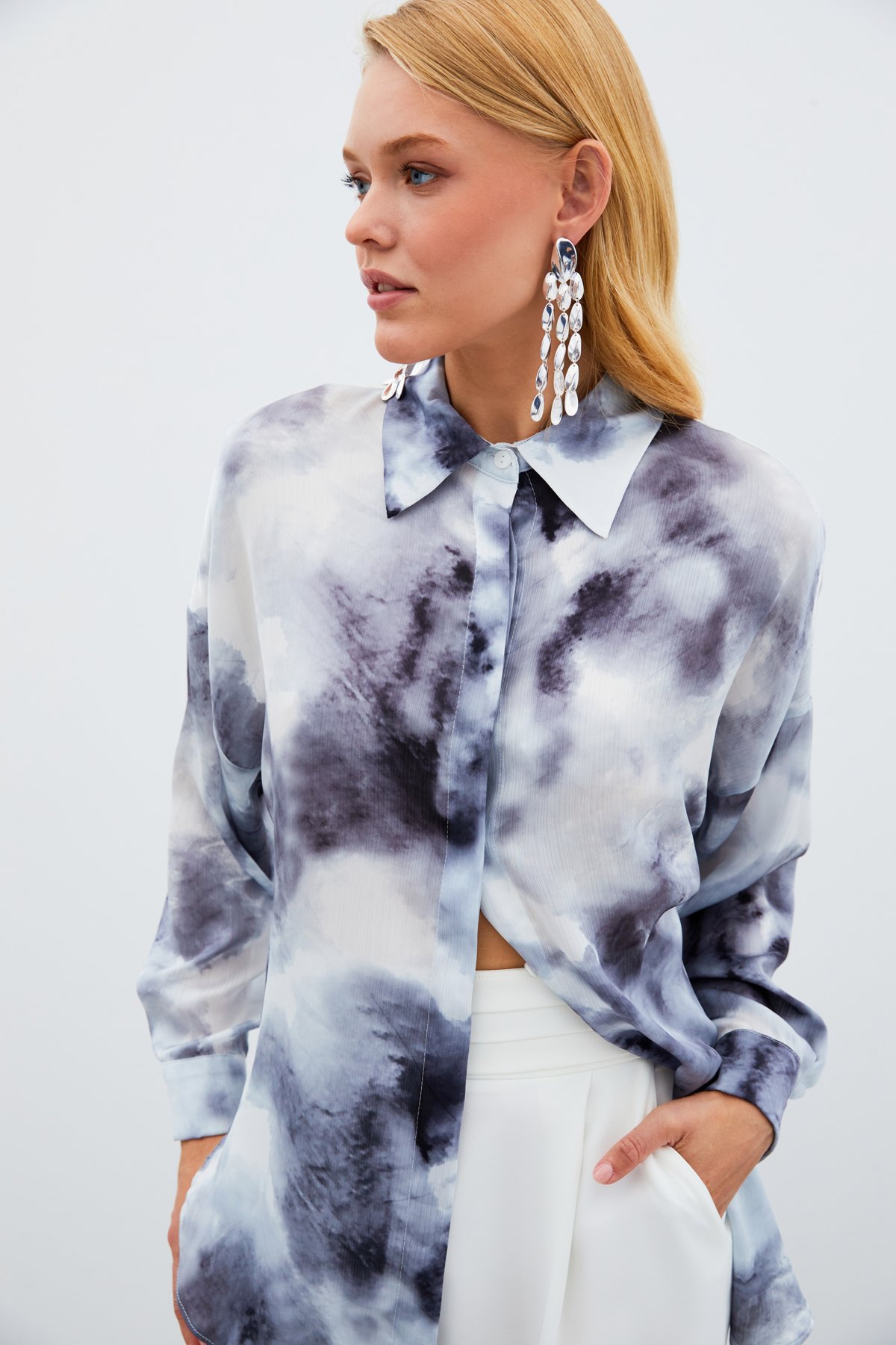 Salaş Uzun Gömlek - GRİ