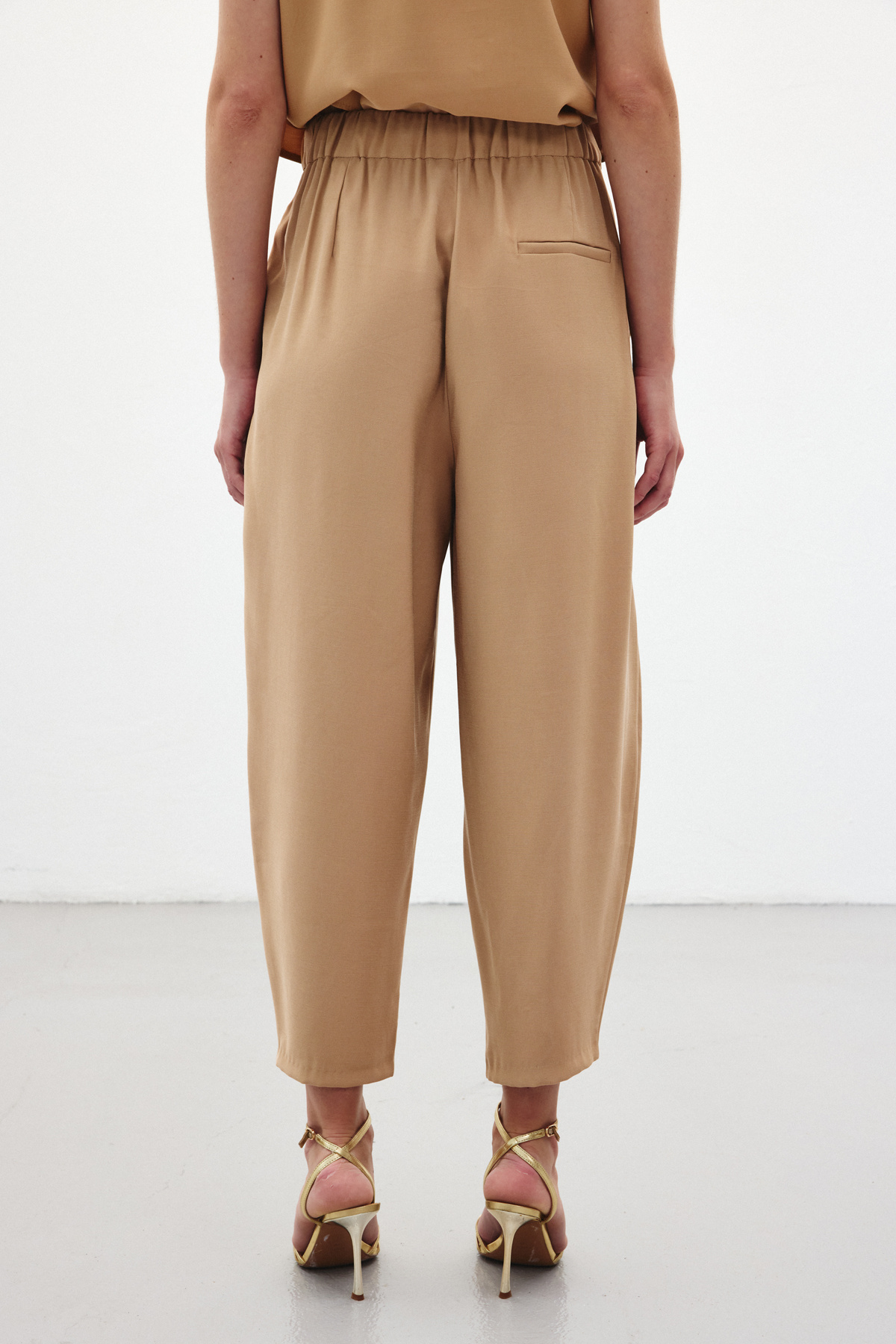 Şalvar Kesim Pantolon - Bej