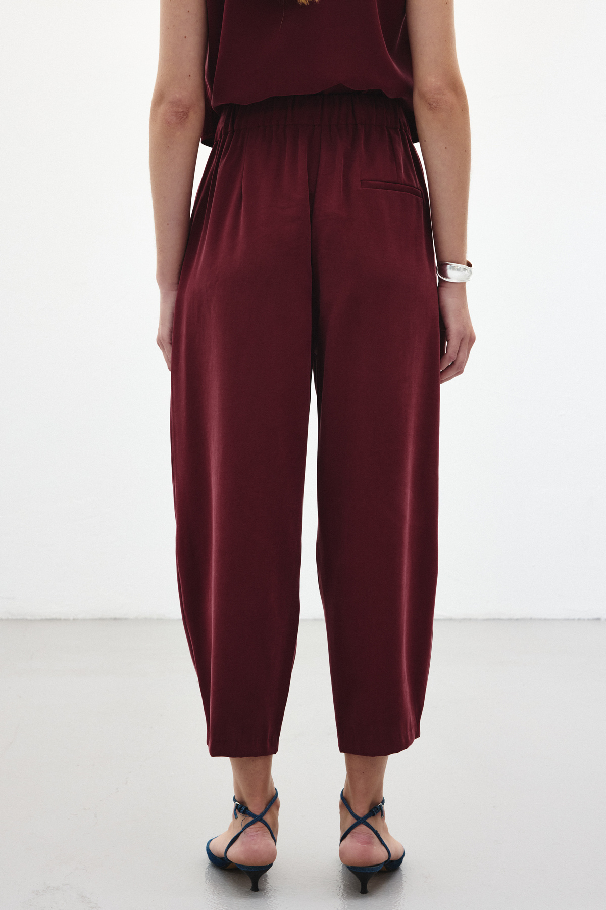 Şalvar Kesim Pantolon - Bordo