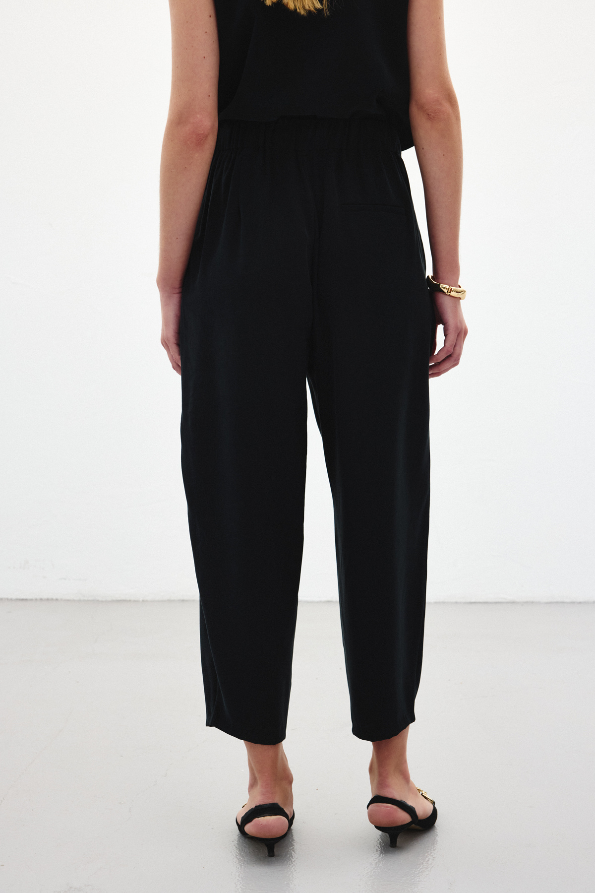 Şalvar Kesim Pantolon - Siyah