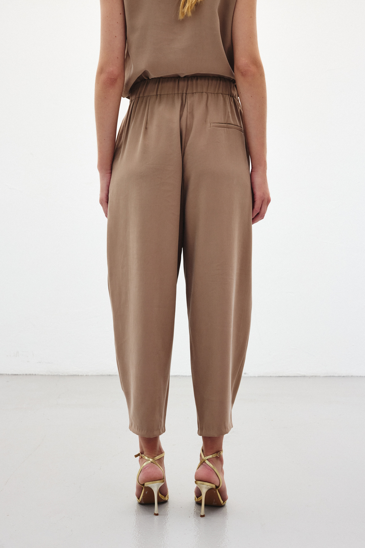 Şalvar Kesim Pantolon - Vizon