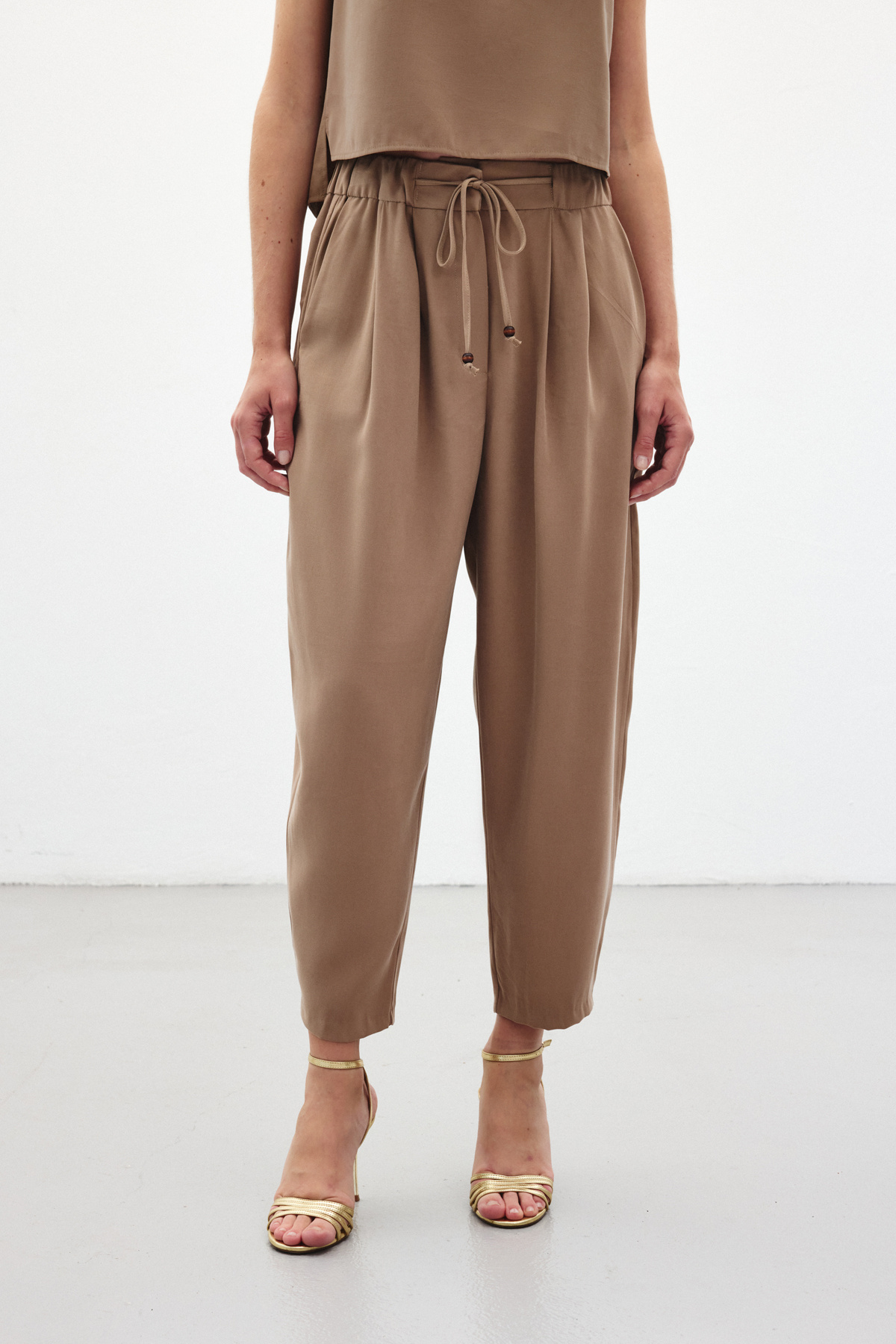 Şalvar Kesim Pantolon - Vizon