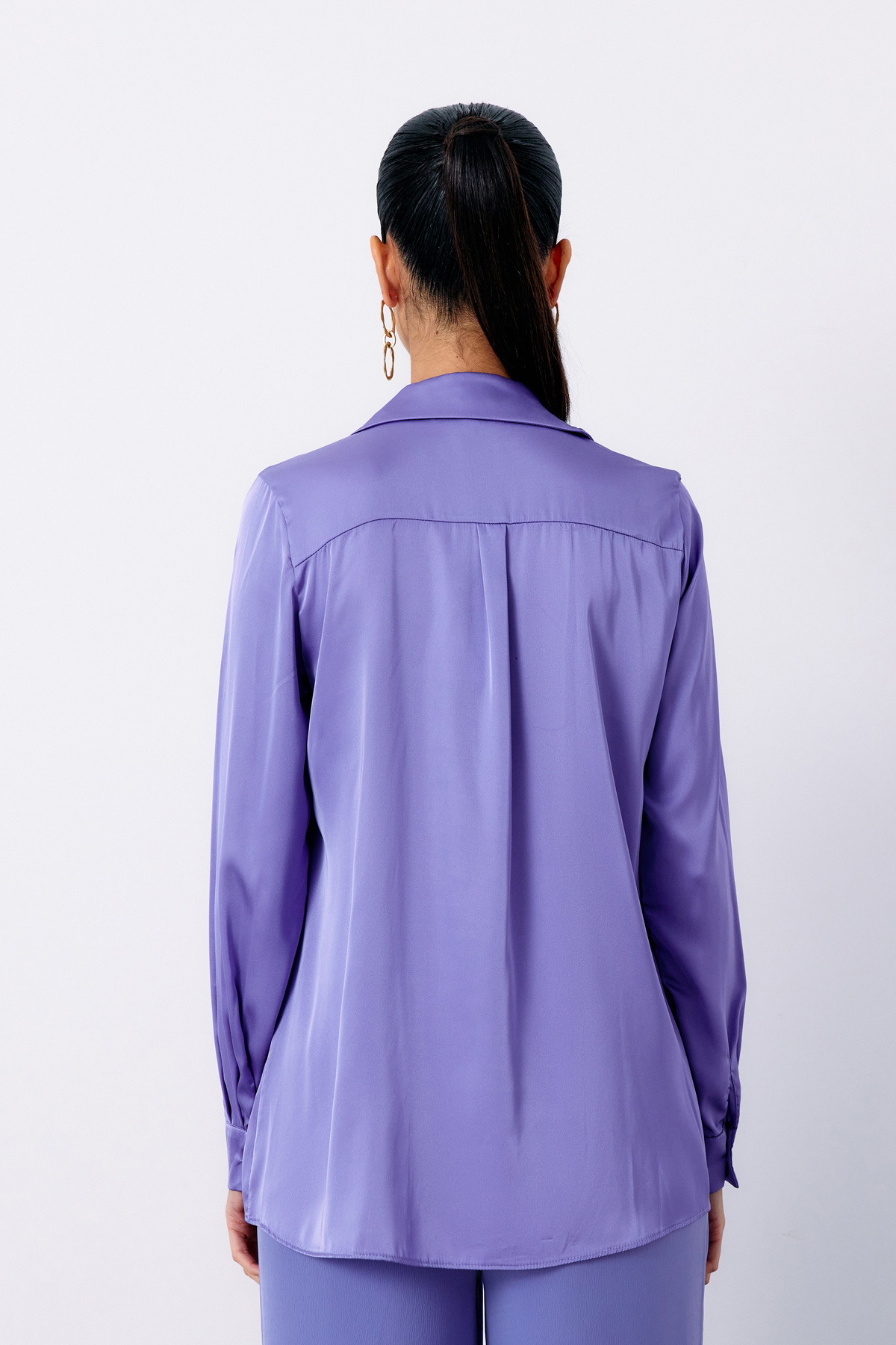 Saten Gömlek - LİLA