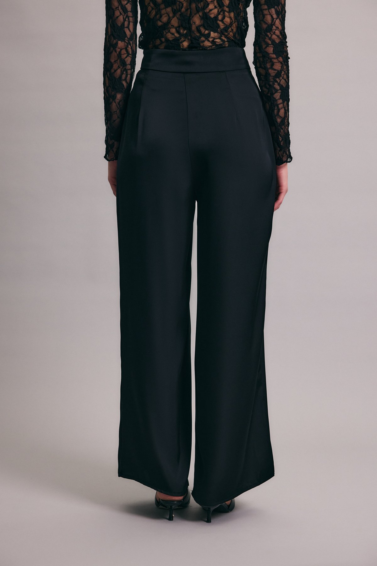 Saten Pantolon - Siyah