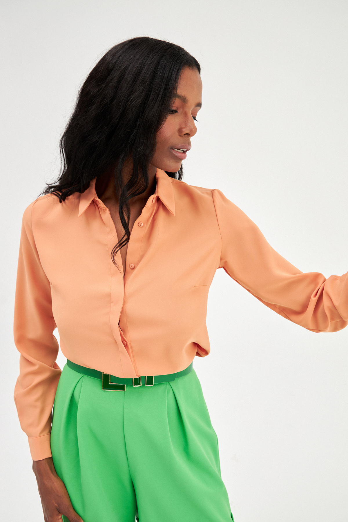 Şifon klasik gömlek - SOMON