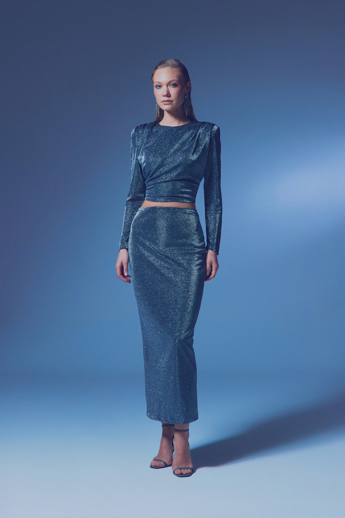 Simli Midi Etek - ANTRASİT