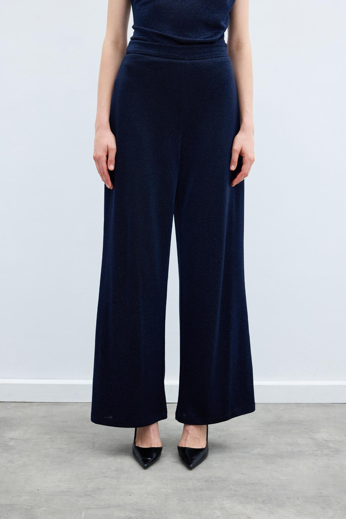 Glittery Casual Trousers - Blue