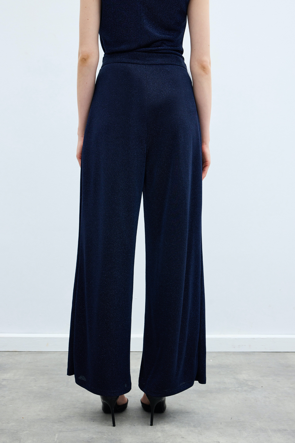 Glittery Casual Trousers - Blue