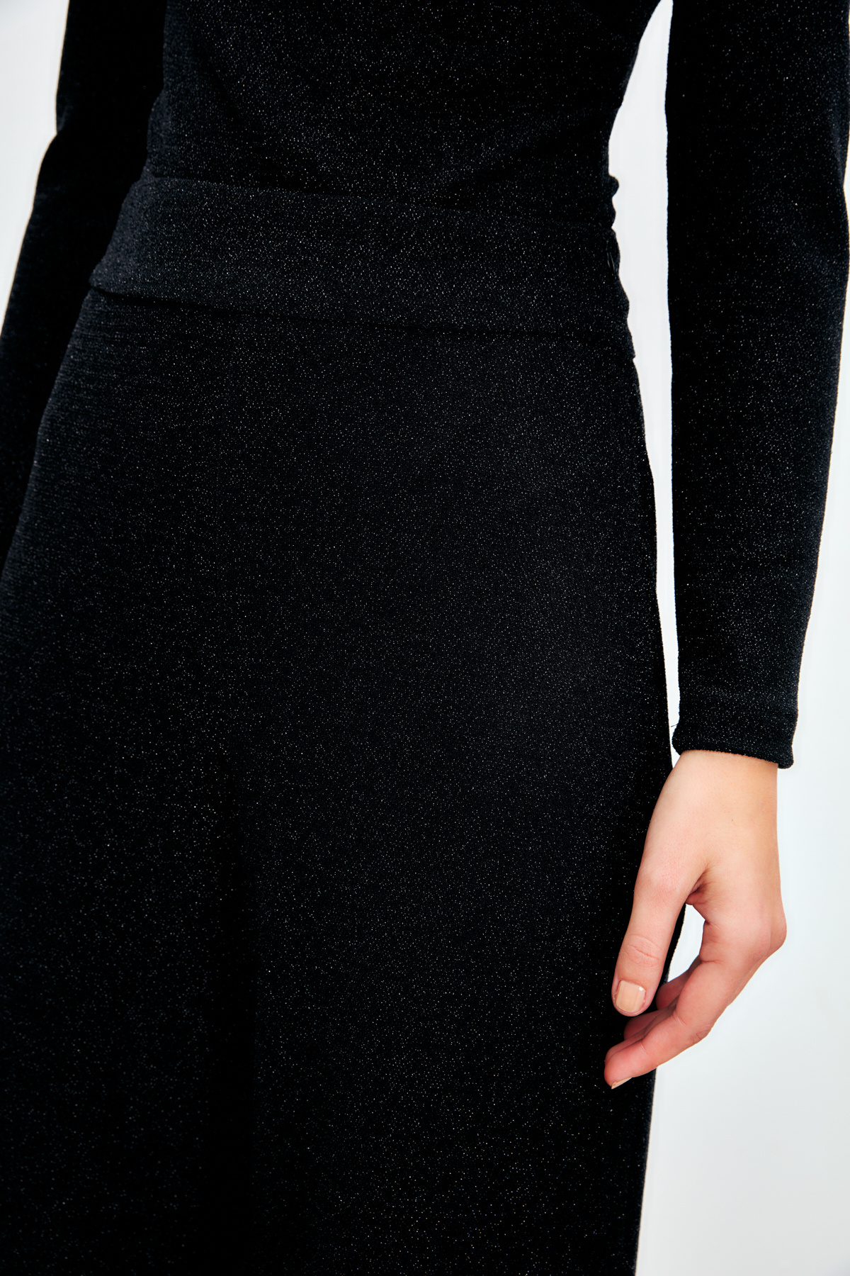 Simli Salaş Pantolon - SİYAH