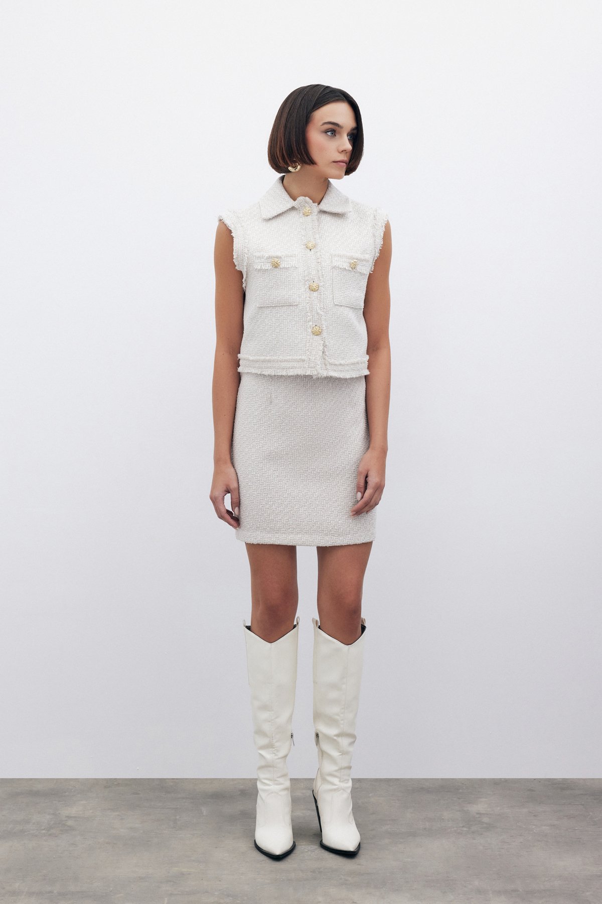 Simli Tüvit Yelek - TAŞ