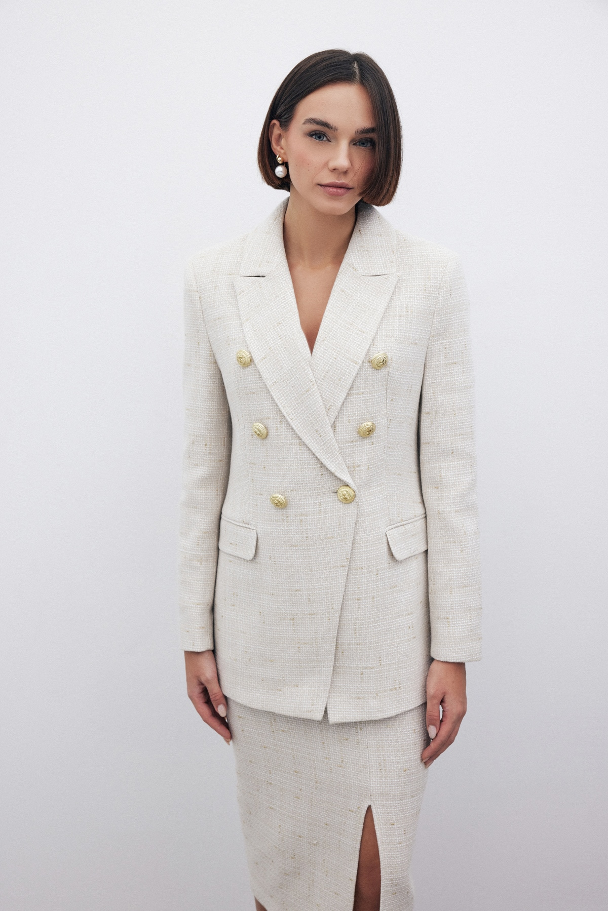 Simli Uzun Ceket - TAŞ