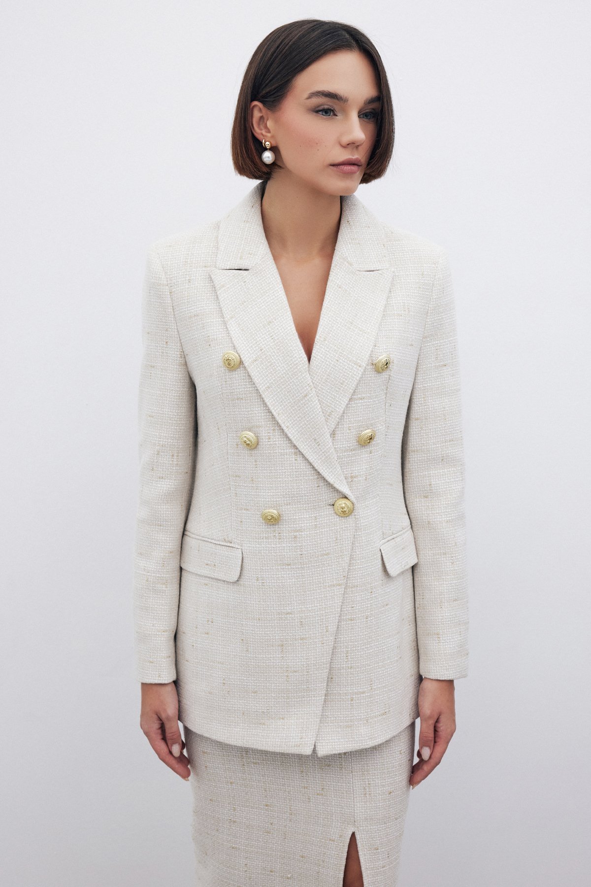 Simli Uzun Ceket - TAŞ