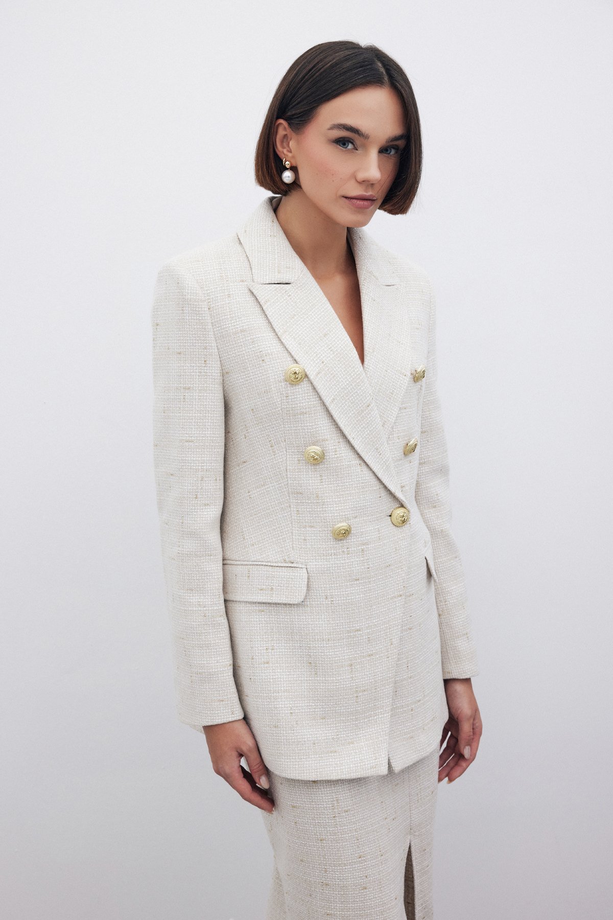 Simli Uzun Ceket - TAŞ