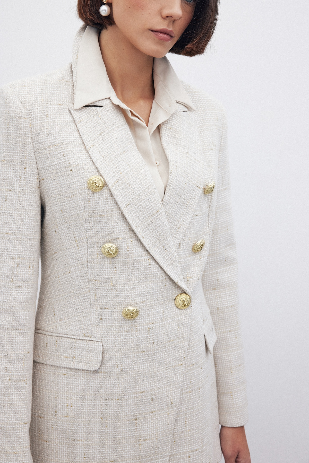 Simli Uzun Ceket - TAŞ