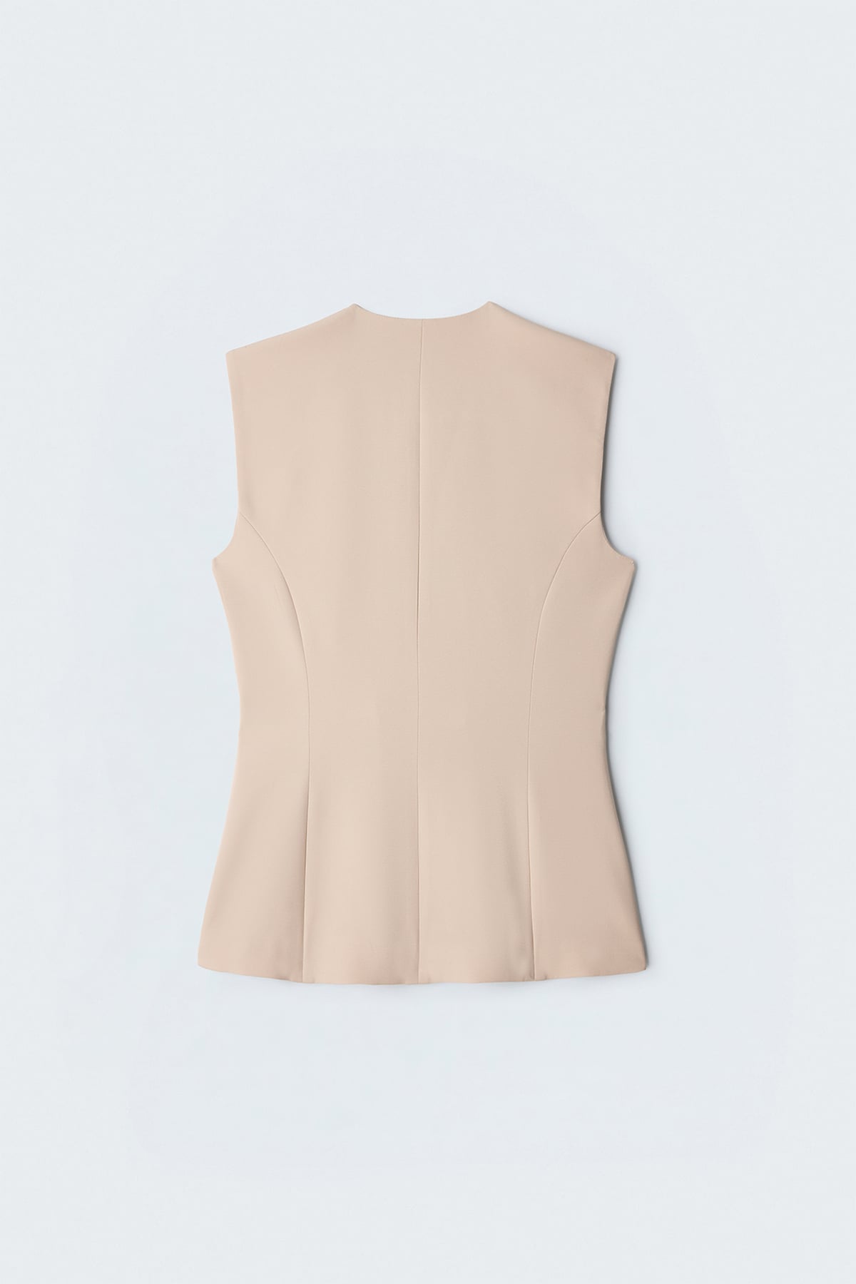 Sofia Button Detail Vest - Beıge