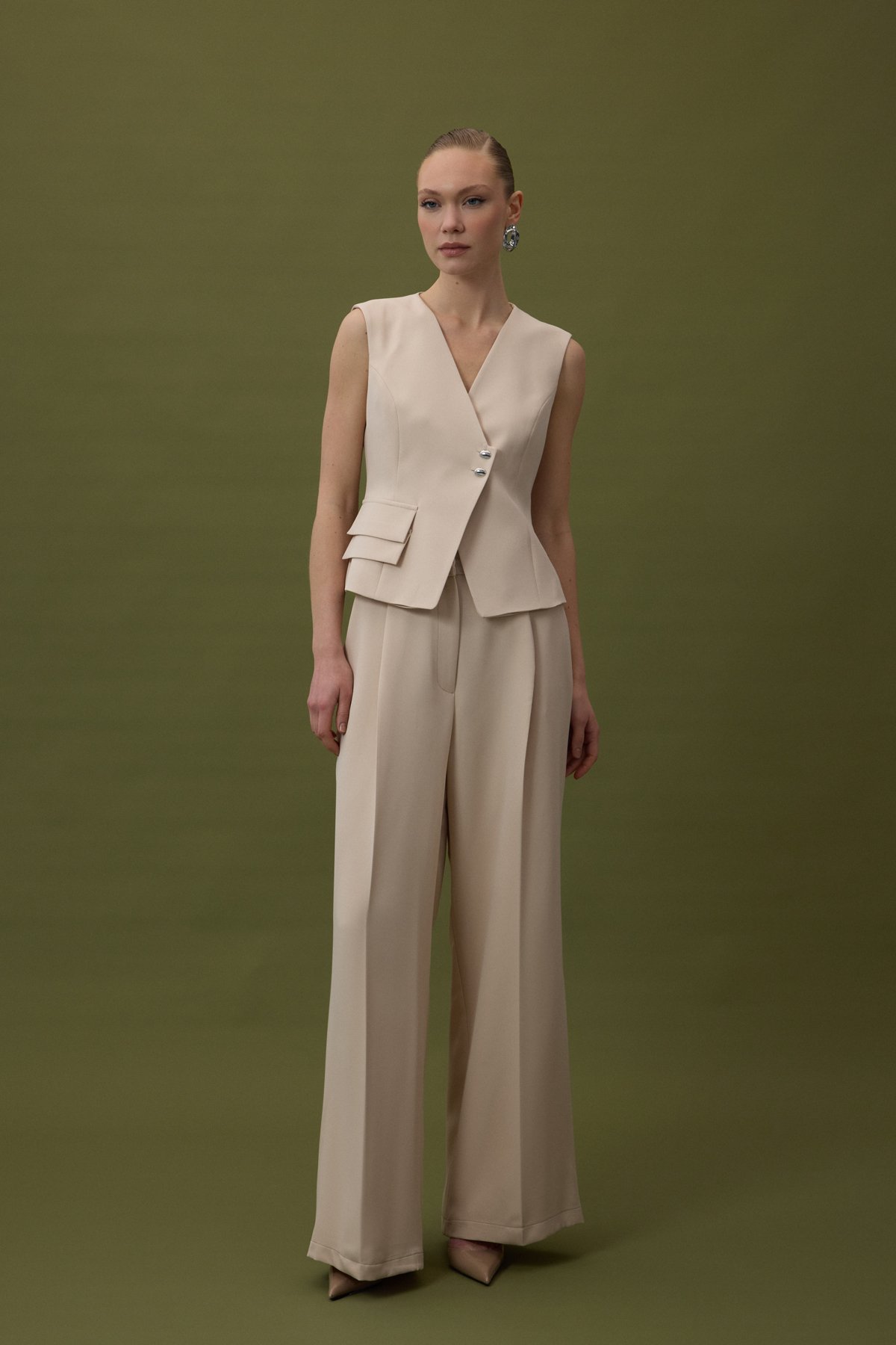 Sofia Palazzo Pantolon - Bej