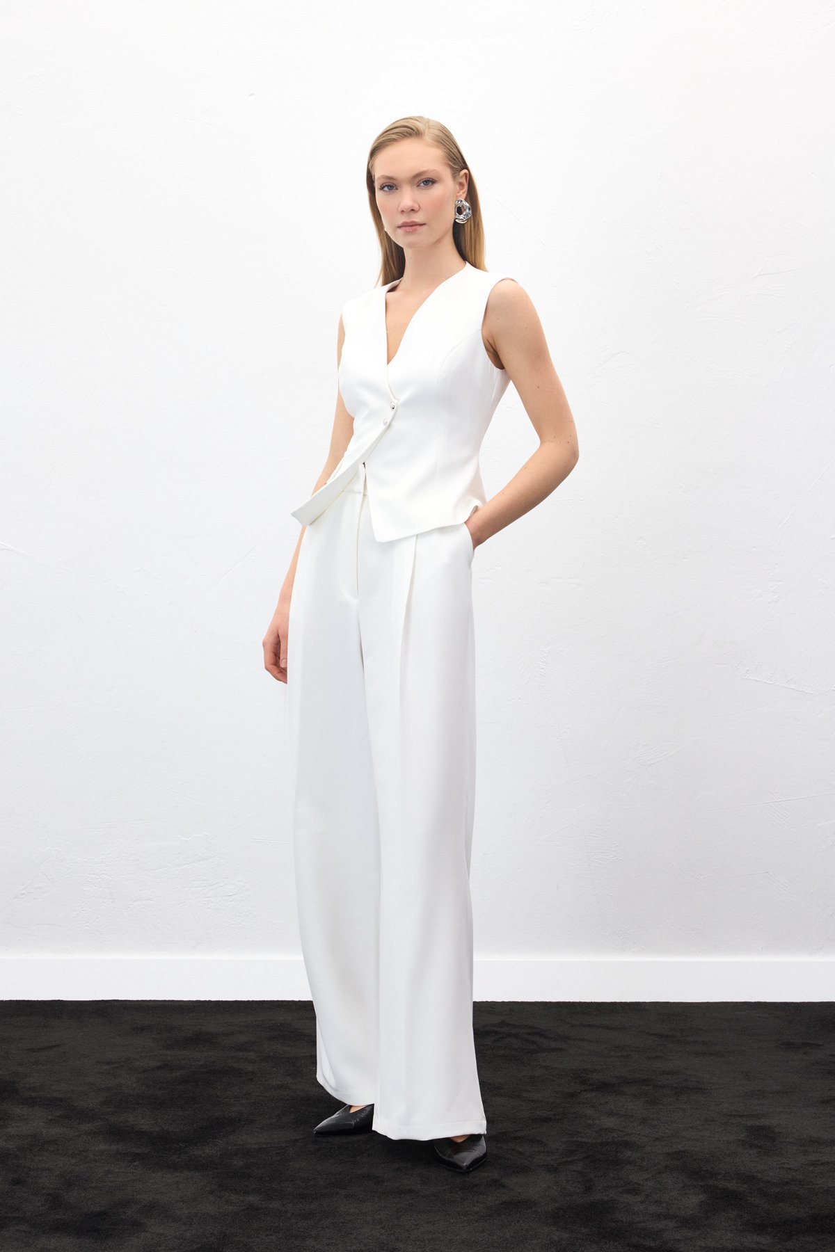 Sofia Palazzo Pantolon - Ekru