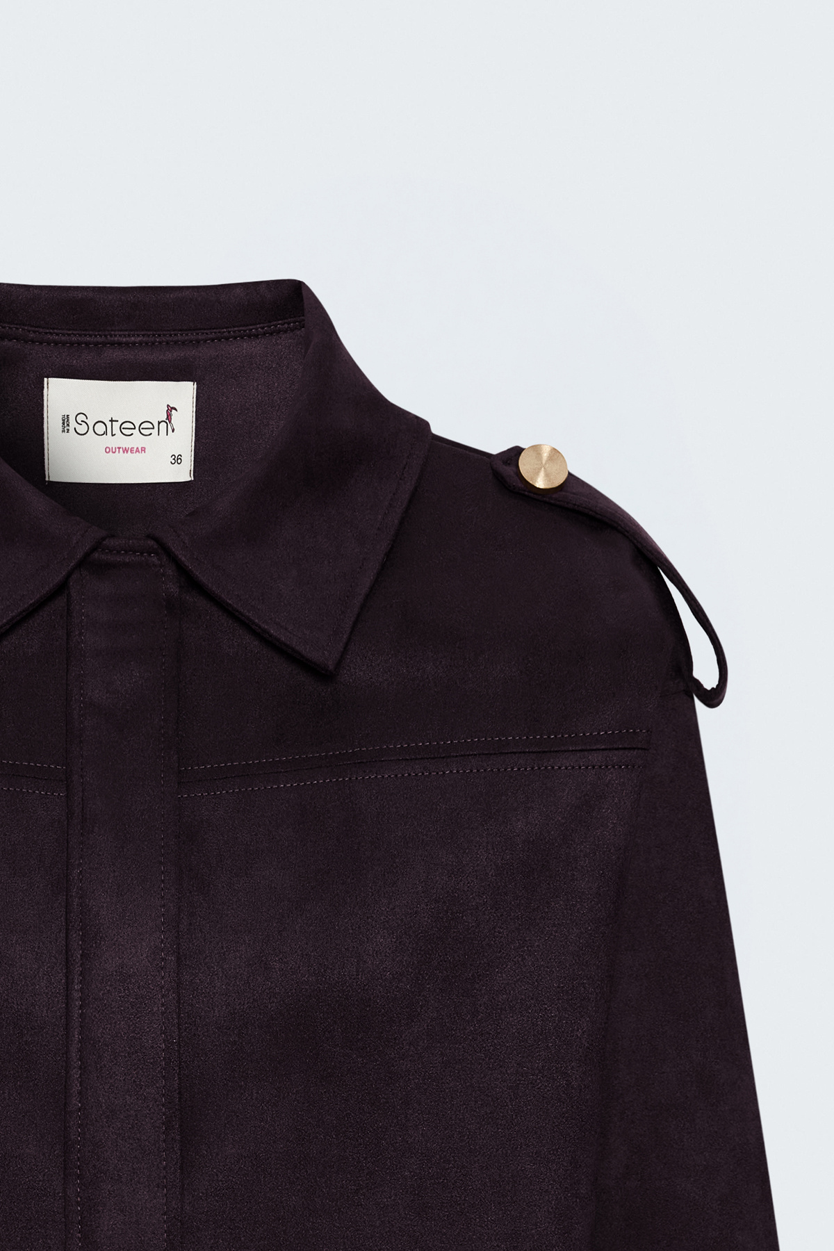 Süet Bomber Ceket - Bordo