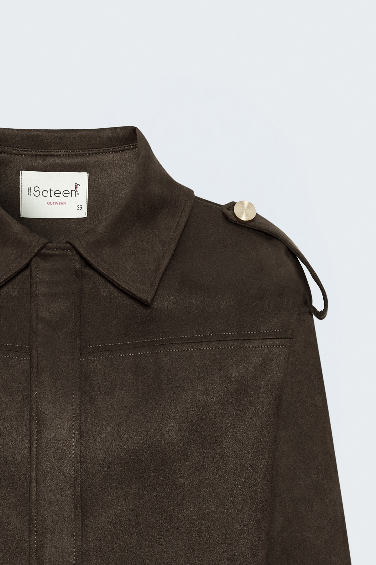 Süet Bomber Ceket - Kahve