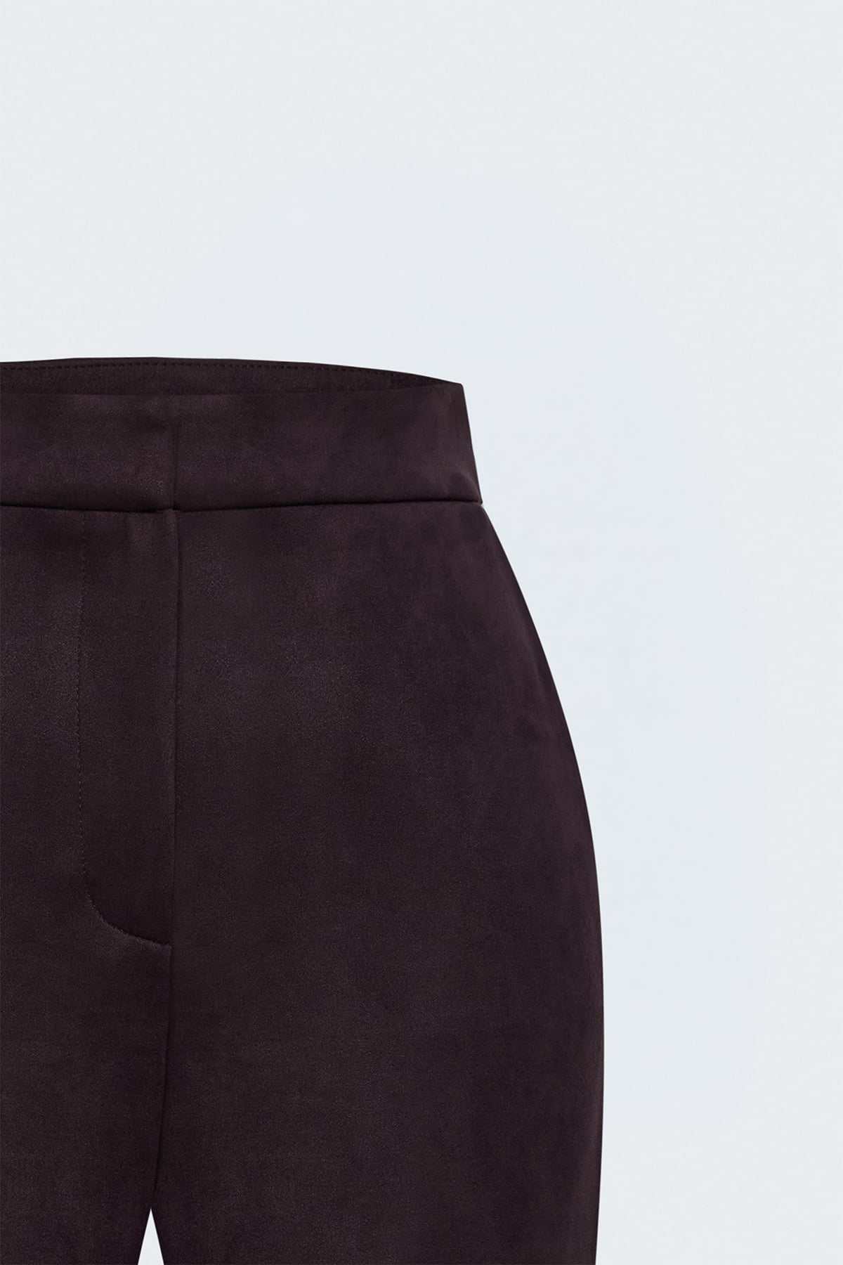 Suede Trousers - Maroon