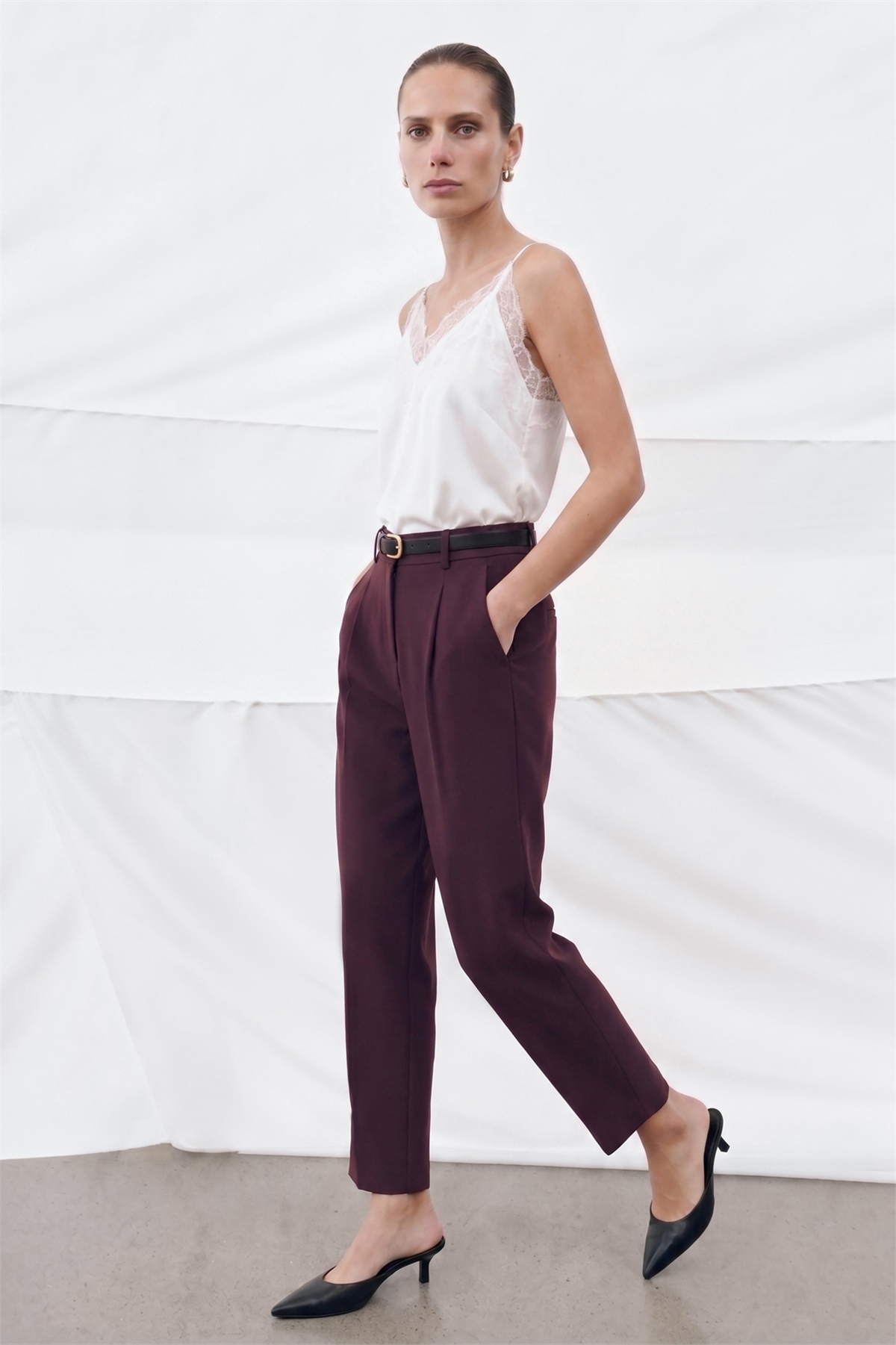 Talia Havuç Pantolon - Mürdüm