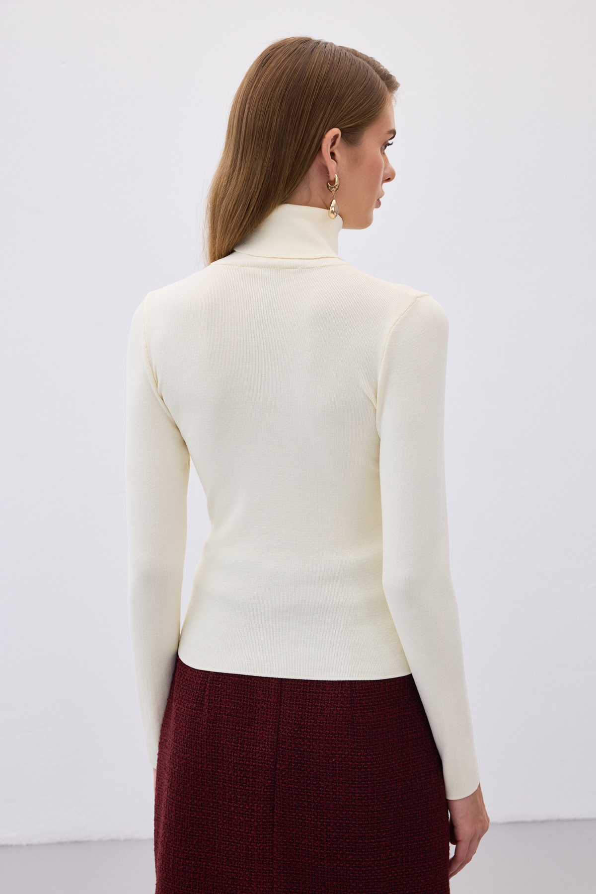 Tam Balıkçı Triko - Ekru