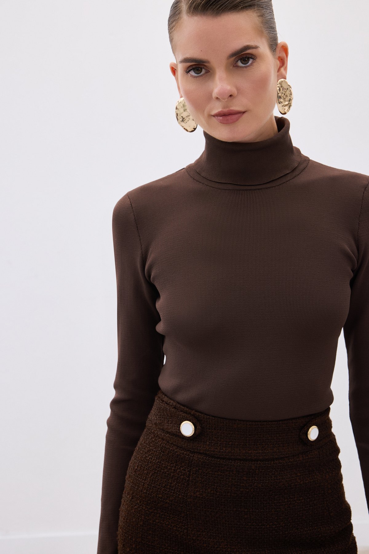 Full Fisherman Sweater - Brown