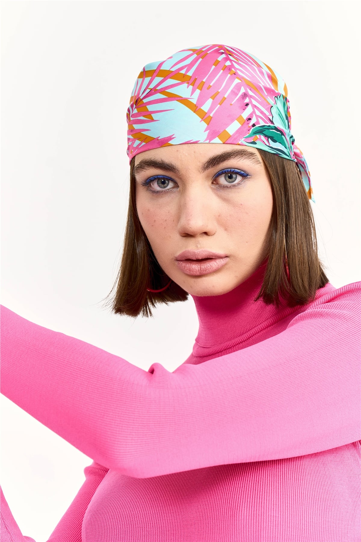 Full fisherman knit sweater - PINK