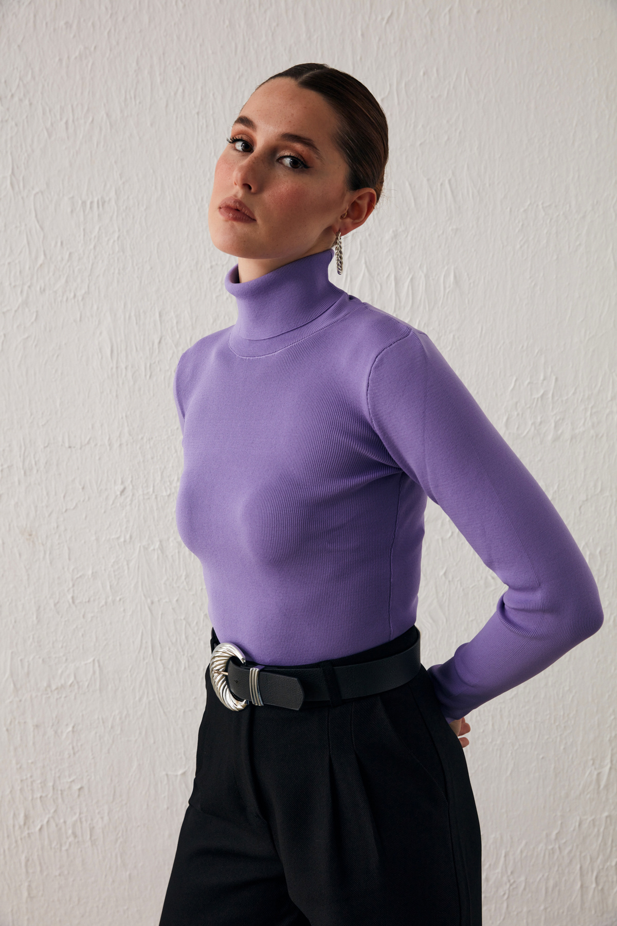 Full Fisherman Sweater - LILA