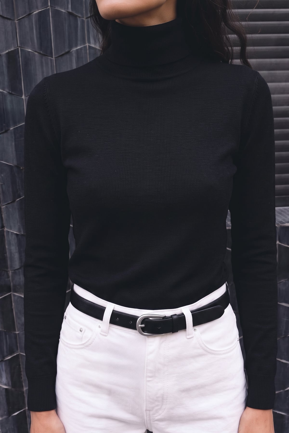 Full Fisherman Sweater - Black