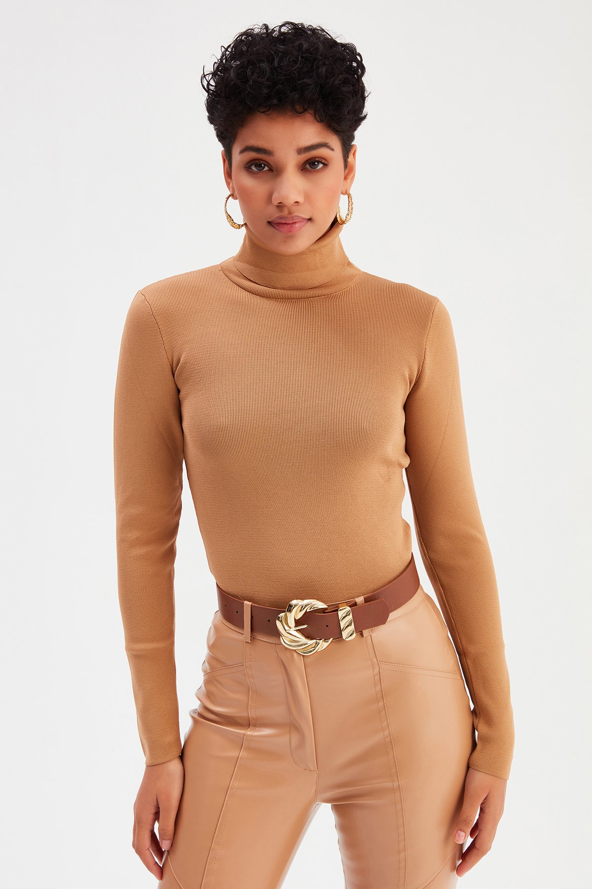 Full fisherman knitwear - MINK