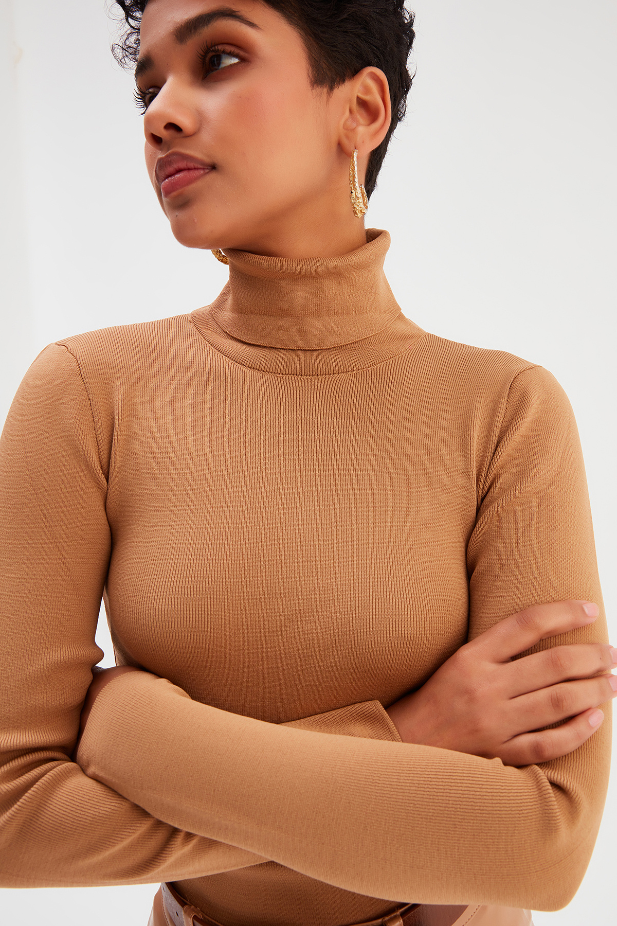 Full fisherman knitwear - MINK