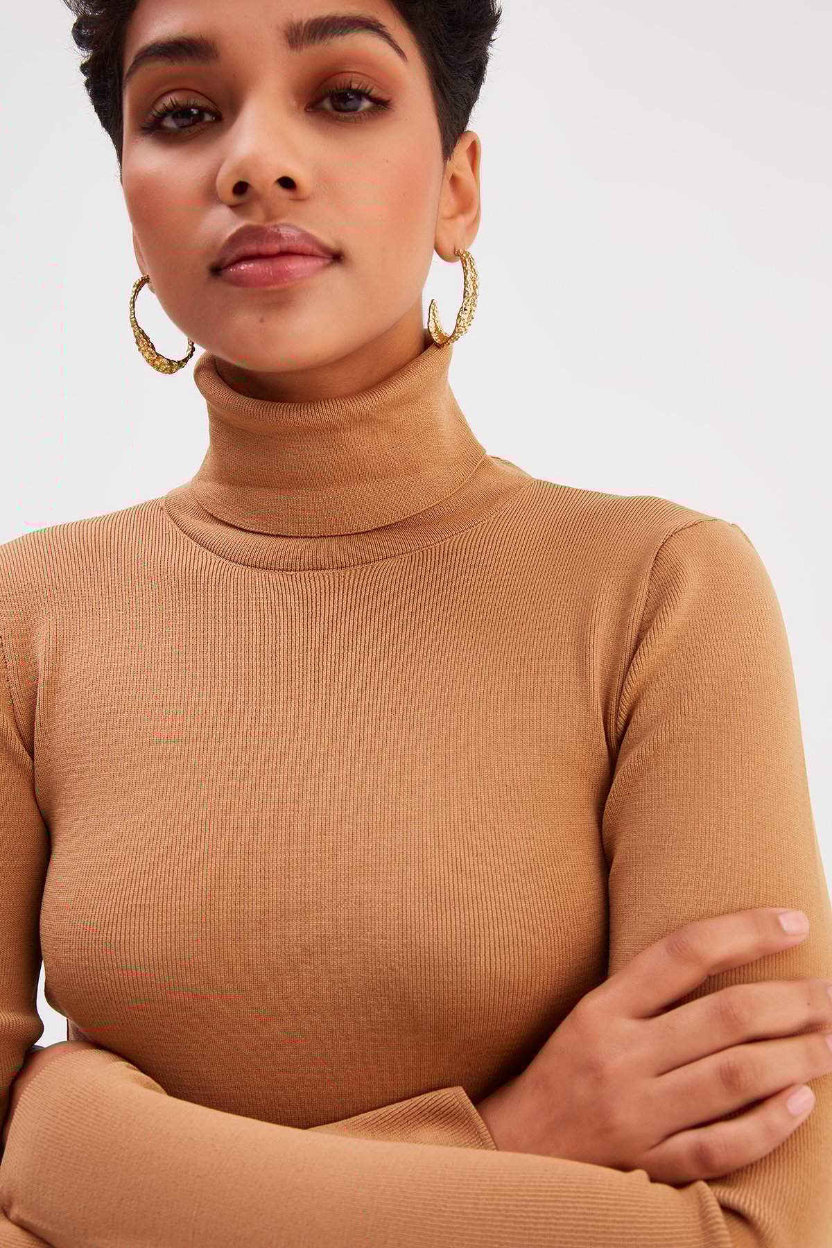 Full fisherman knitwear - MINK