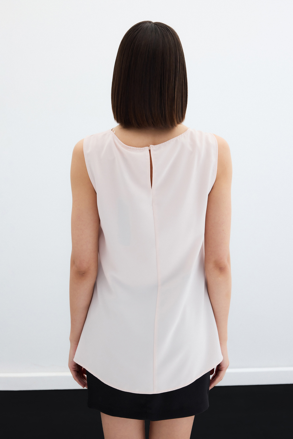 One Shoulder Detailed Blouse - Powder