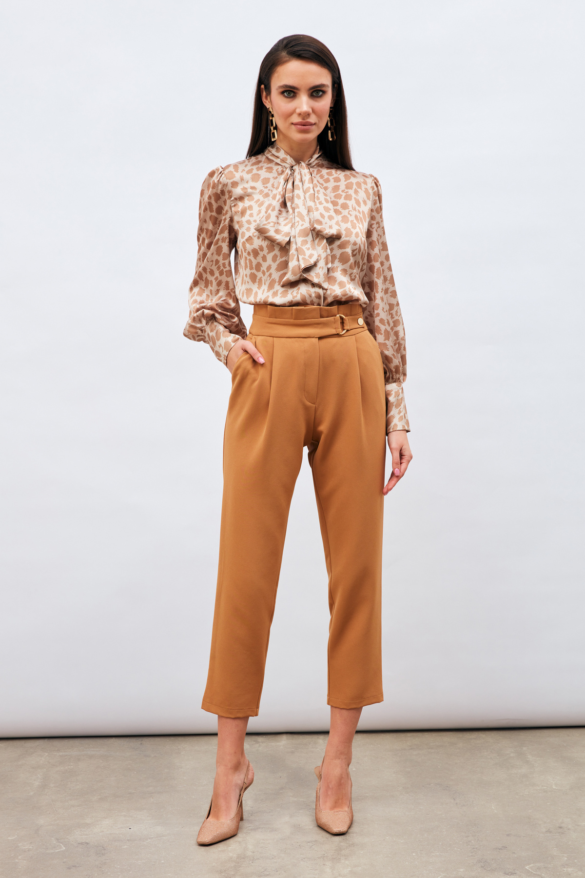 Toka Detaylı Pantolon - CAMEL