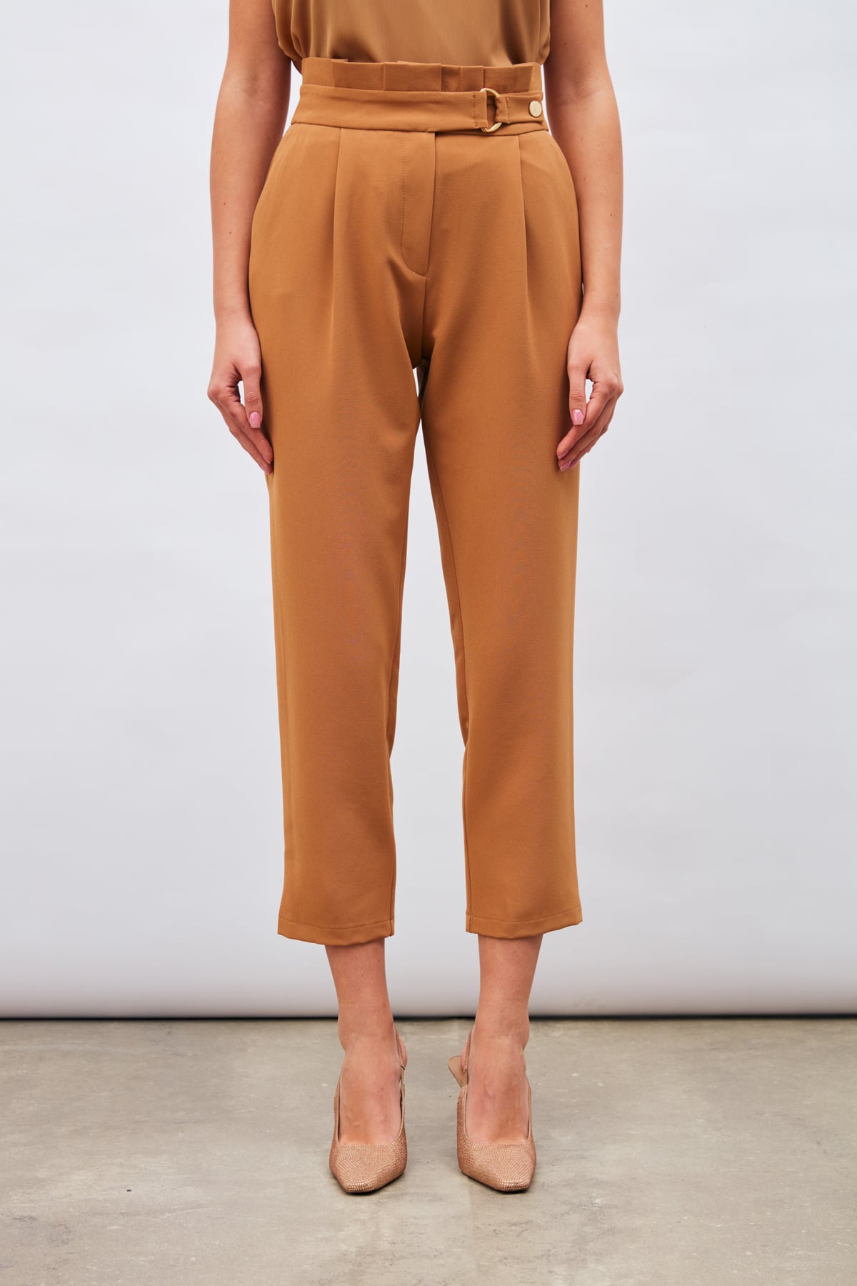 Toka Detaylı Pantolon - CAMEL