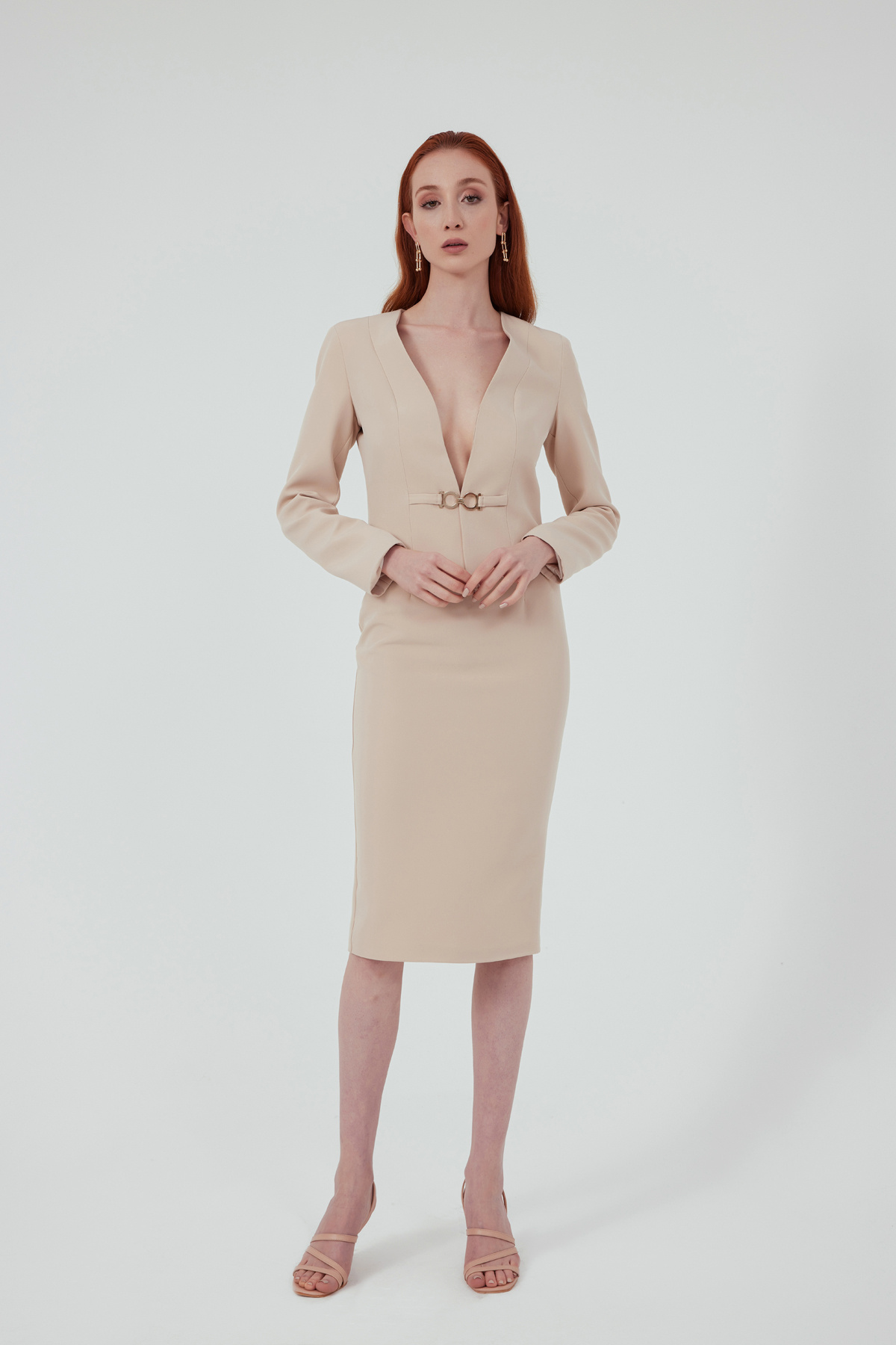 Buckled cropped jacket - STONE