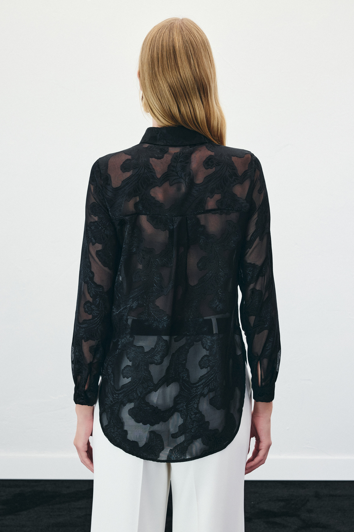 Transparan Gömlek - Siyah